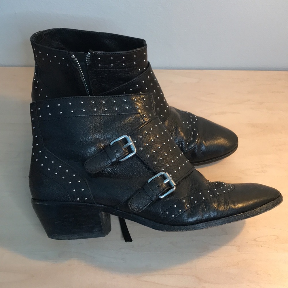 Rebecca Minkoff Anklets Studded BLK Leather